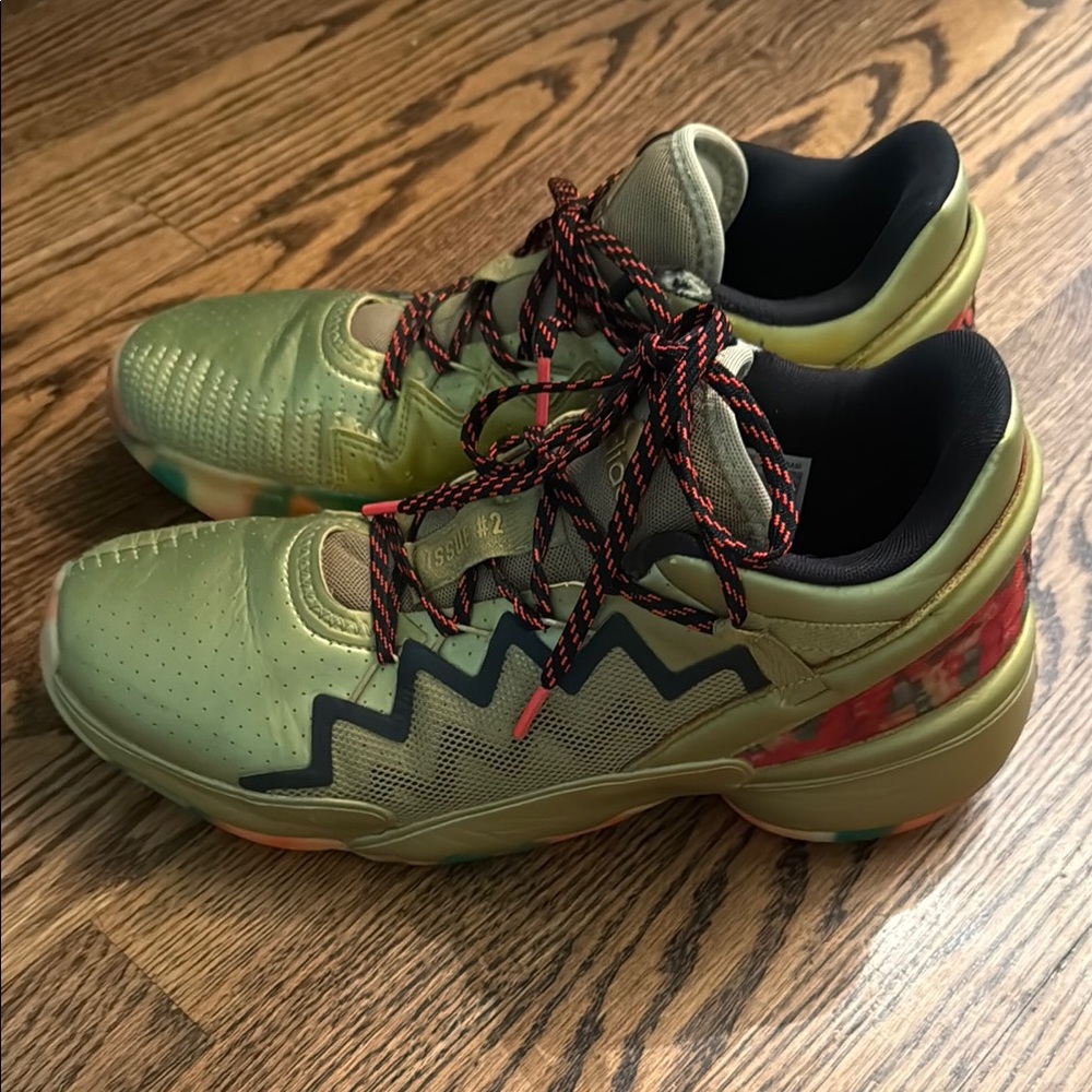 Green and Black Athletic Sneakers